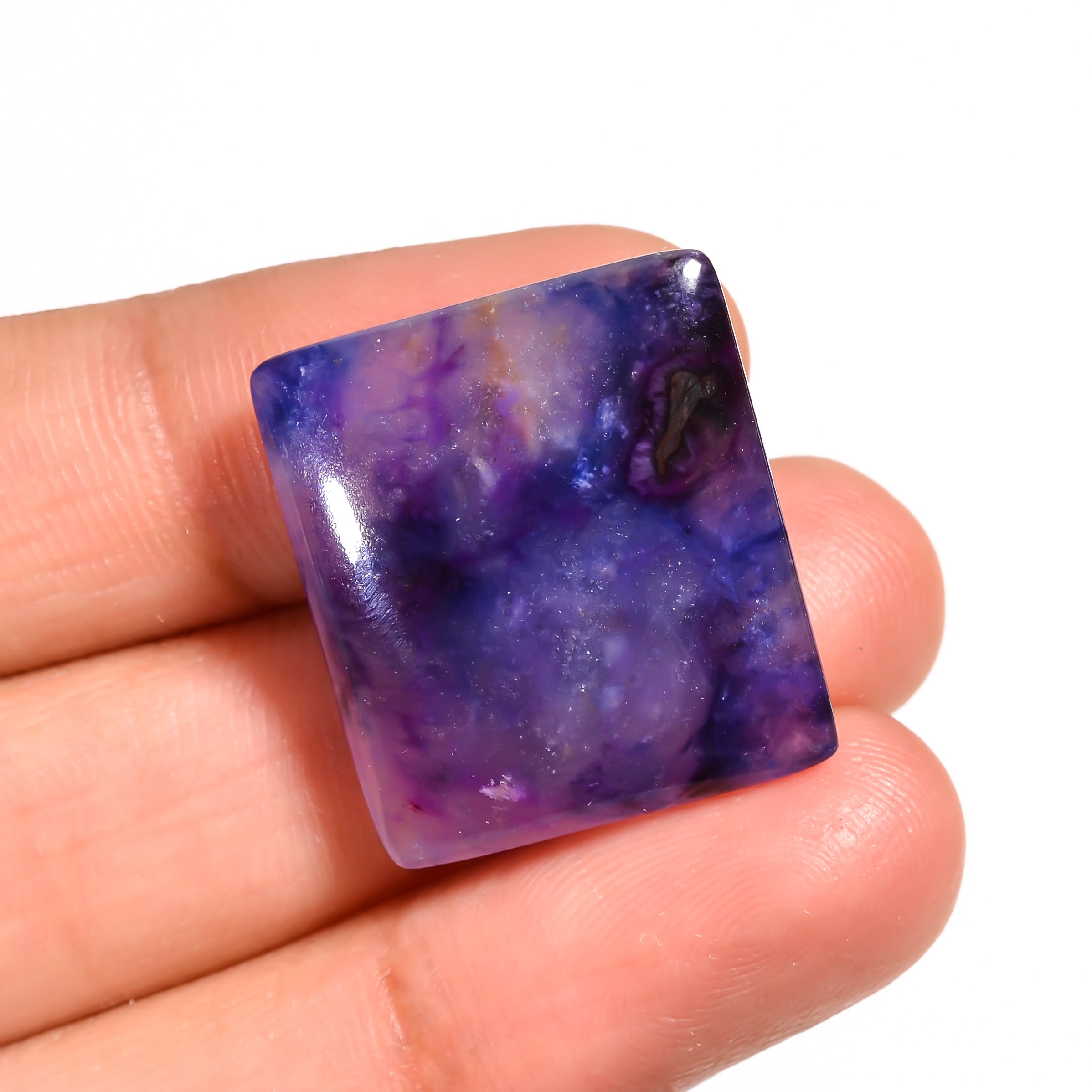 sugilite radiant shape cabochon loose gemstone